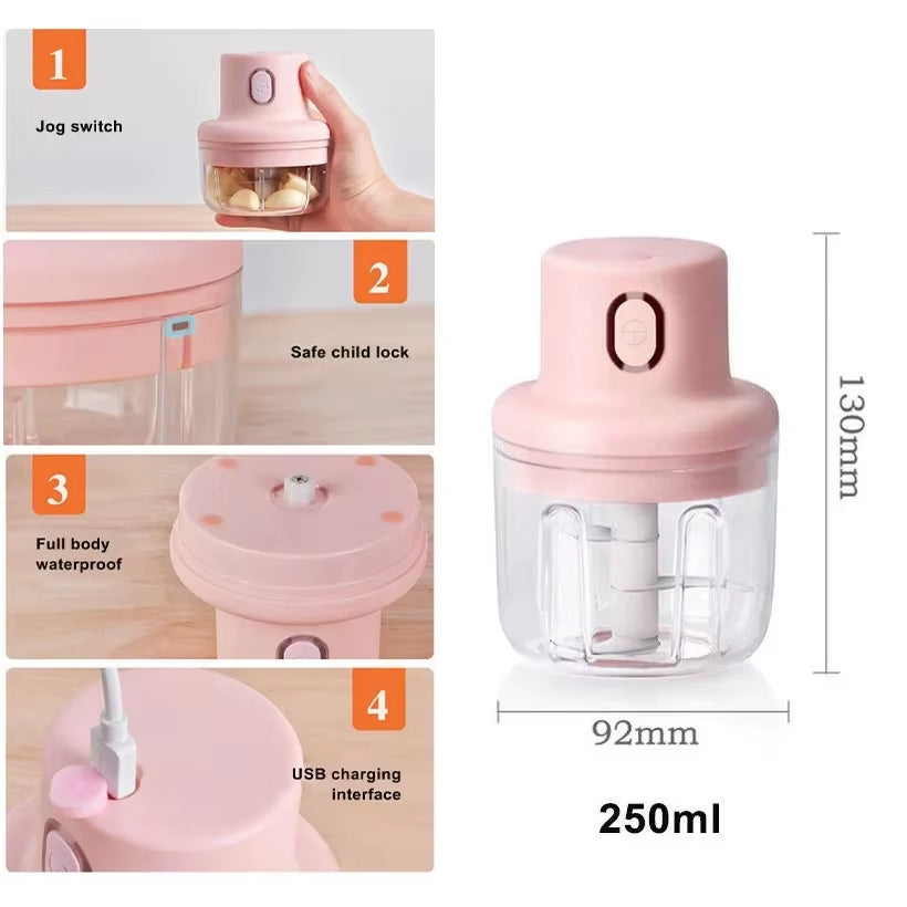Mini Electric Food Chopper – Garlic, Ginger, Vegetables & Baby Food Processor