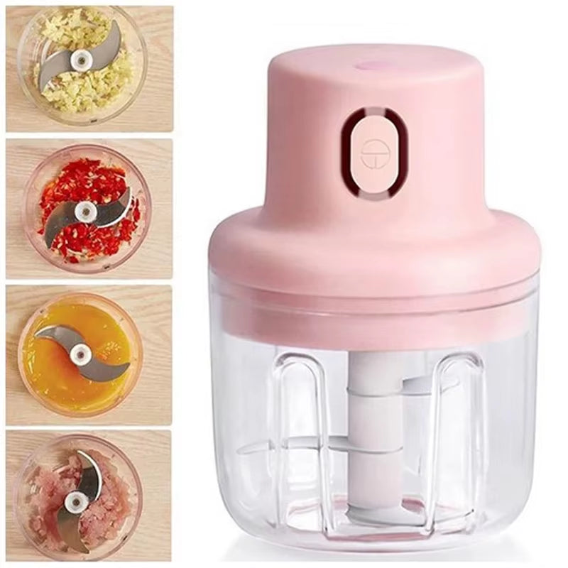 Mini Electric Food Chopper – Garlic, Ginger, Vegetables & Baby Food Processor