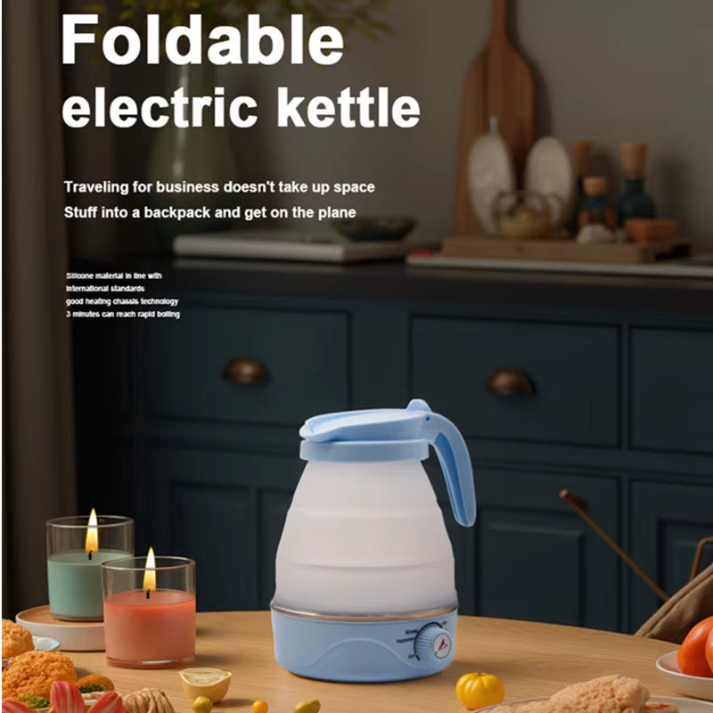 Foldable Travel Electric Kettle – Adjustable Temperature Portable Teapot for Home & Kitchen