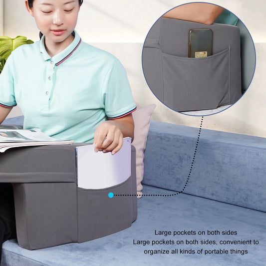 Ergonomic Memory Foam Lap Pillow – Extra-Large Arm Rest for Gaming, Reading & Work