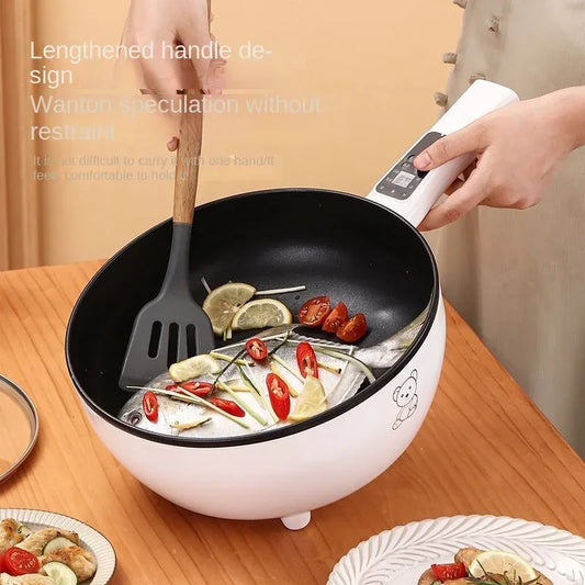 Smart Electric Stir Fry Pan – Large-Capacity, Non-Stick, Multi-Function Cooker for Home Use