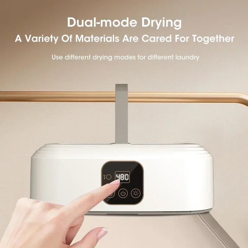 Compact Foldable Electric Clothes Dryer – Portable Fast-Drying Cabinet with Intelligent Timer & Travel Bag