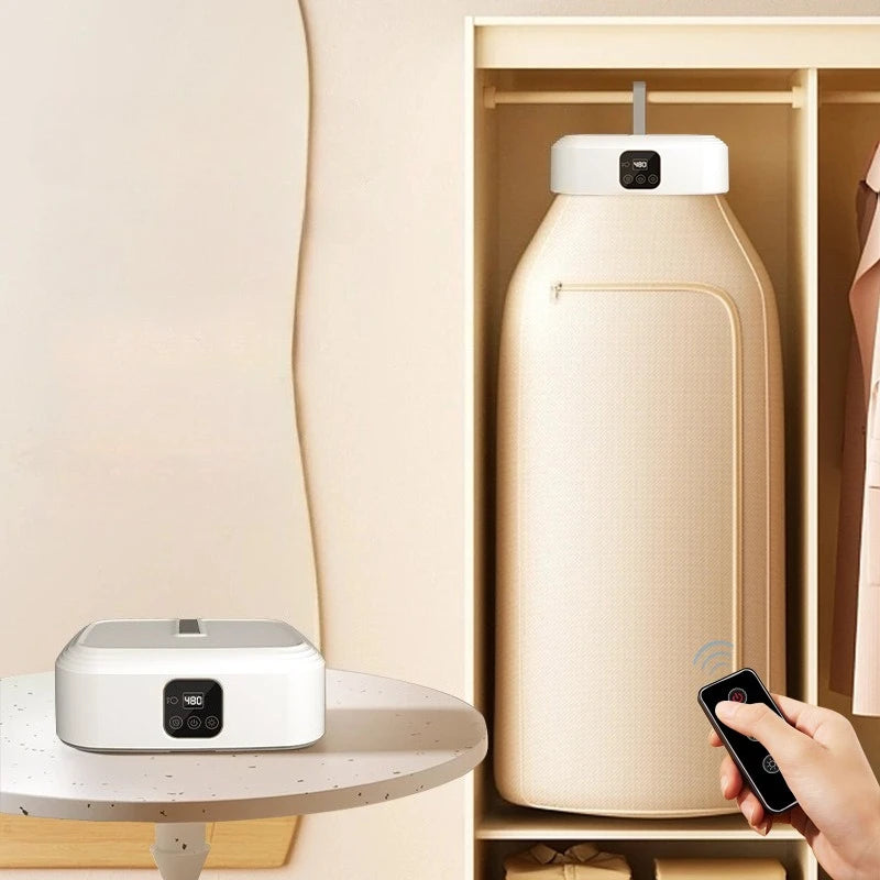 Compact Foldable Electric Clothes Dryer – Portable Fast-Drying Cabinet with Intelligent Timer & Travel Bag