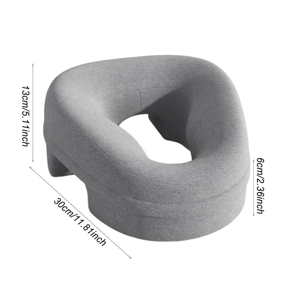Ergonomic Face Down Pillow – Memory Foam Neck Support & Massage Recovery Headrest