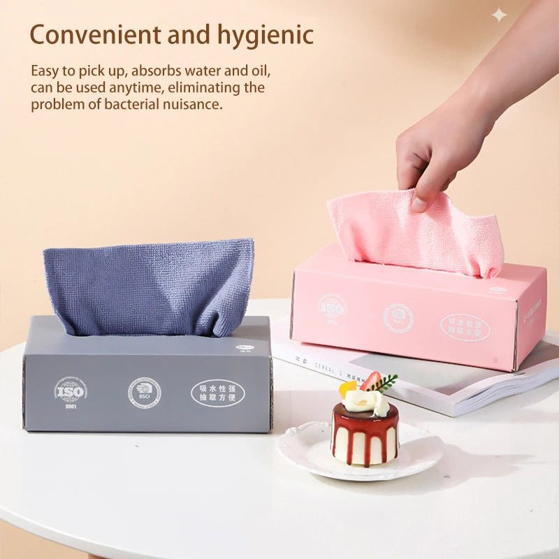 Microfiber Kitchen Cleaning Towels – 20-Pack   20-Pack Microfiber Kitchen Towels | Ultra-Absorbent Dishcloths & Non-Stick Oil Cleaning Rags for Home & Tableware