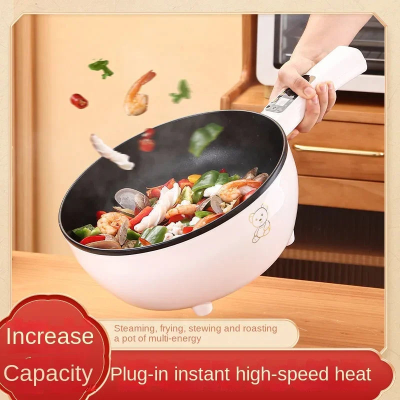 Smart Electric Stir Fry Pan – Large-Capacity, Non-Stick, Multi-Function Cooker for Home Use