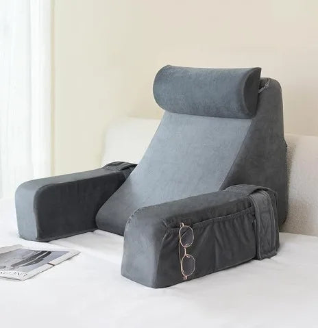 Ergonomic Bedrest Back Pillow   Ergonomic Bedrest Back Pillow | Supportive Backrest Cushion for Reading, Gaming, Relaxing & Watching TV
