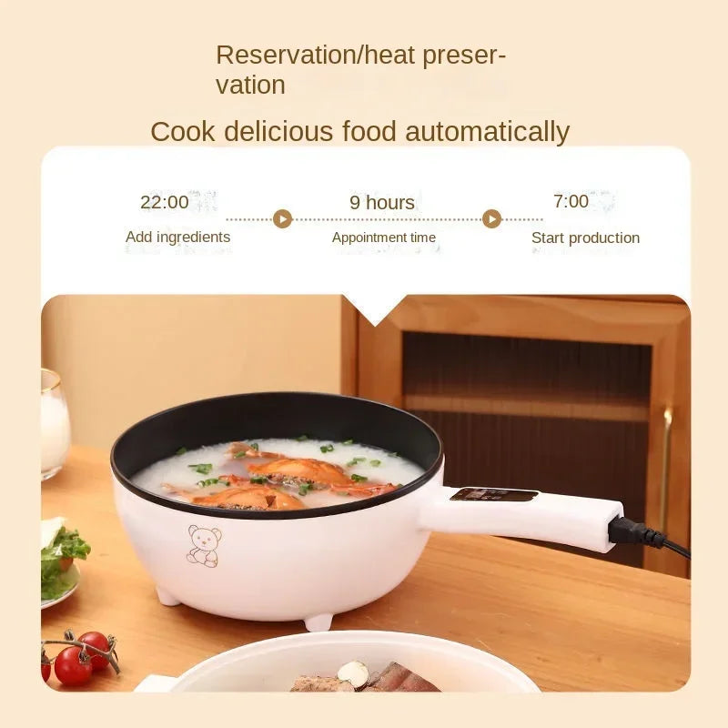 Smart Electric Stir Fry Pan – Large-Capacity, Non-Stick, Multi-Function Cooker for Home Use