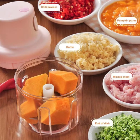 Mini Electric Food Chopper – Garlic, Ginger, Vegetables & Baby Food Processor